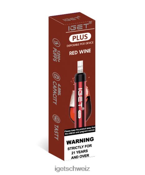 IGET vape shop plus JNJRFD40 Rotwein