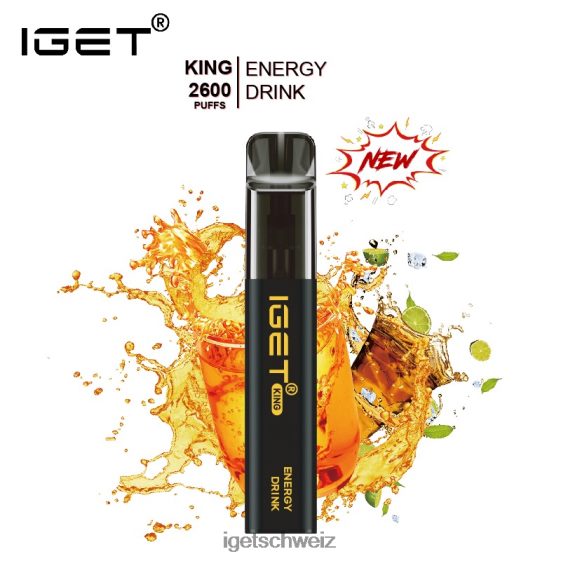 IGET bar vape online King – 2600 Züge JNJRFD567 Energy-Drink-Eis