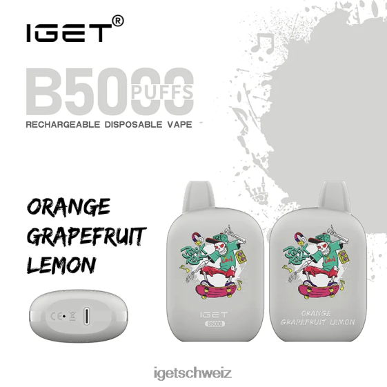 IGET bar b5000 JNJRFD319 Orange, Grapefruit, Zitrone