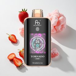 Fumot Tornado 25000 Puffs Erdbeer-Eis vape großhandel Schweiz HD-Bildschirm 700mAh wiederaufladbarer Akku