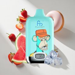 Fumot Tornado Digital Box 12000 Puffs Erdbeer Donut vape großhandel Schweiz 20ml E-Liquid 550mAh wiederaufladbarer Akku
