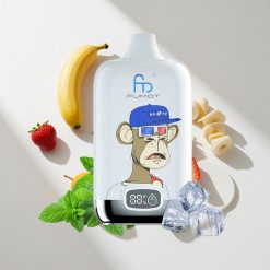 Fumot Tornado Digital Box 12000 Puffs Erdbeere Banane vape großhandel Schweiz 20ml E-Liquid 550mAh wiederaufladbarer Akku