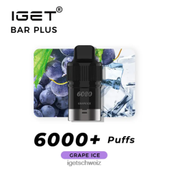 IGET bar Bar Plus Pod 6000 Züge JNJRFD258 Traubeneis