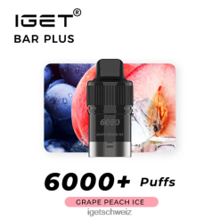 IGET bar buy online Bar Plus Pod 6000 Züge JNJRFD254 Traubenpfirsich lce