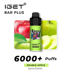 IGET bar buy online Riegel plus 6000 Züge JNJRFD245 Doppelapfel