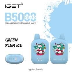 IGET bar vape online b5000 JNJRFD311 grünes Pflaumeneis