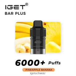 IGET bar vape online Bar Plus Pod 6000 Züge JNJRFD268 Ananas-Banane