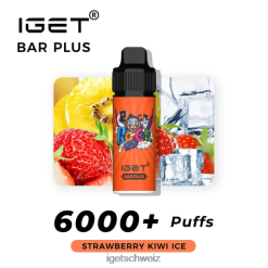 IGET bar vape online Riegel plus 6000 Züge JNJRFD241 Erdbeer-Kiwi-Eis