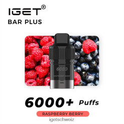 IGET online Bar Plus Pod 6000 Züge JNJRFD256 Himbeerbeere