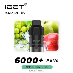 IGET vape Bar Plus Pod 6000 Züge JNJRFD253 Apfel-Trauben-Eis