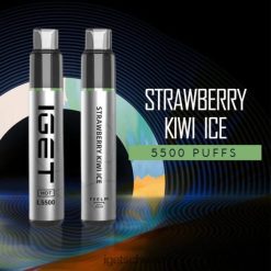 IGET vape heiß – 5500 Züge JNJRFD583 Erdbeer-Kiwi-Eis