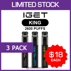 IGET vape King – 2600 Züge – 3er-Pack JNJRFD476