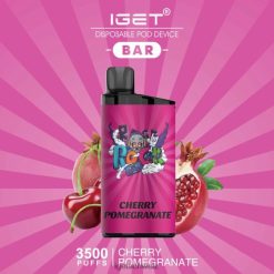IGET vape-Riegel – 3500 Züge JNJRFD578 Kirschgranatapfel