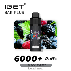 IGET vape Schweiz bar plus – 6000 Züge JNJRFD563 schwarzer Wald