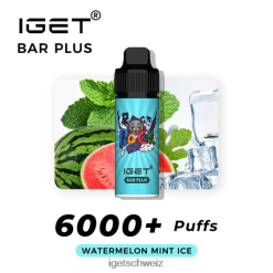 IGET vape Schweiz Riegel plus 6000 Züge JNJRFD248 Wassermelonen-Minz-Eis