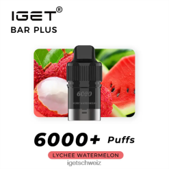 IGET vape shop Bar Plus Pod 6000 Züge JNJRFD255 Litschi-Wassermelone
