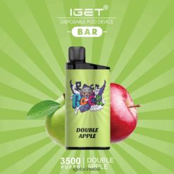 IGET vape shop-Riegel – 3500 Züge JNJRFD514 Doppelapfel
