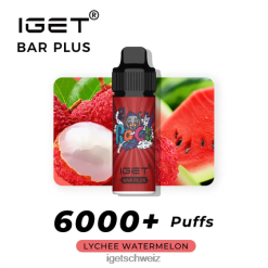 IGET vape shop Riegel plus 6000 Züge JNJRFD237 Litschi-Wassermelone