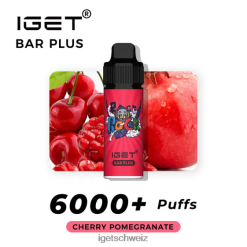 Nikotinfreier IGET vape shop-Riegel plus Vape-Kit JNJRFD371 Kirschgranatapfel