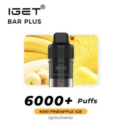 online IGET vapes Bar Plus Pod 6000 Züge JNJRFD270 Kiwi-Ananas-Eis
