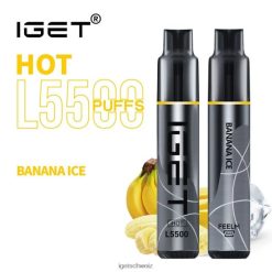 online IGET vapes heiß – 5500 Züge JNJRFD467 Bananeneis