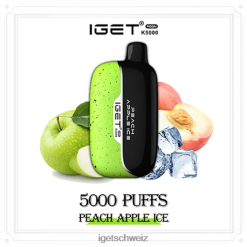 online IGET vapes Moon 5000 Züge JNJRFD217 Pfirsich-Apfel-Eis